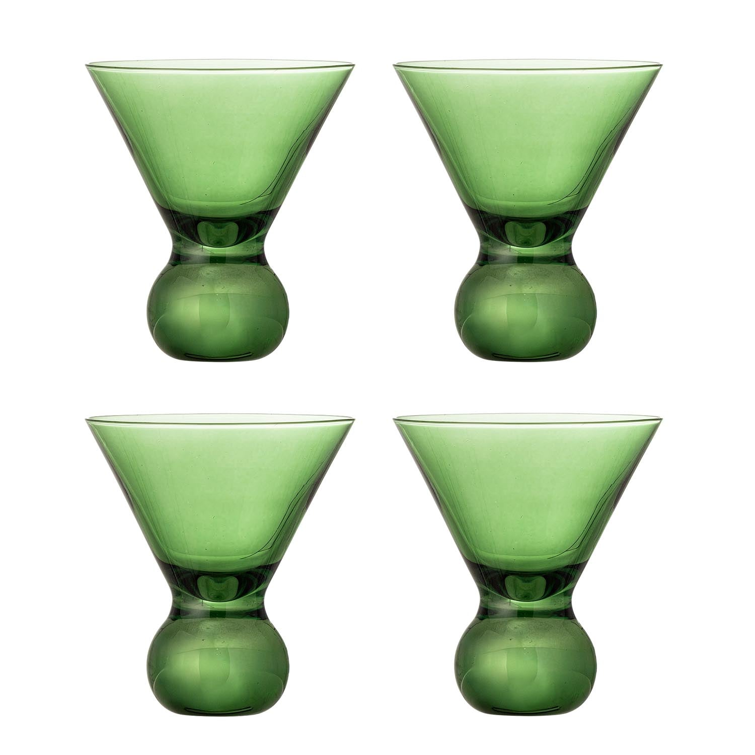 Corliss Cocktailglas, Grün, Glas in Grün präsentiert im Onlineshop von KAQTU Design AG. Glas ist von Bloomingville