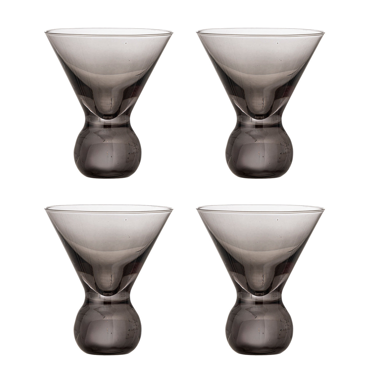 Corliss Cocktailglas, Grau, Glas in Grau präsentiert im Onlineshop von KAQTU Design AG. Cocktailgläser ist von Bloomingville