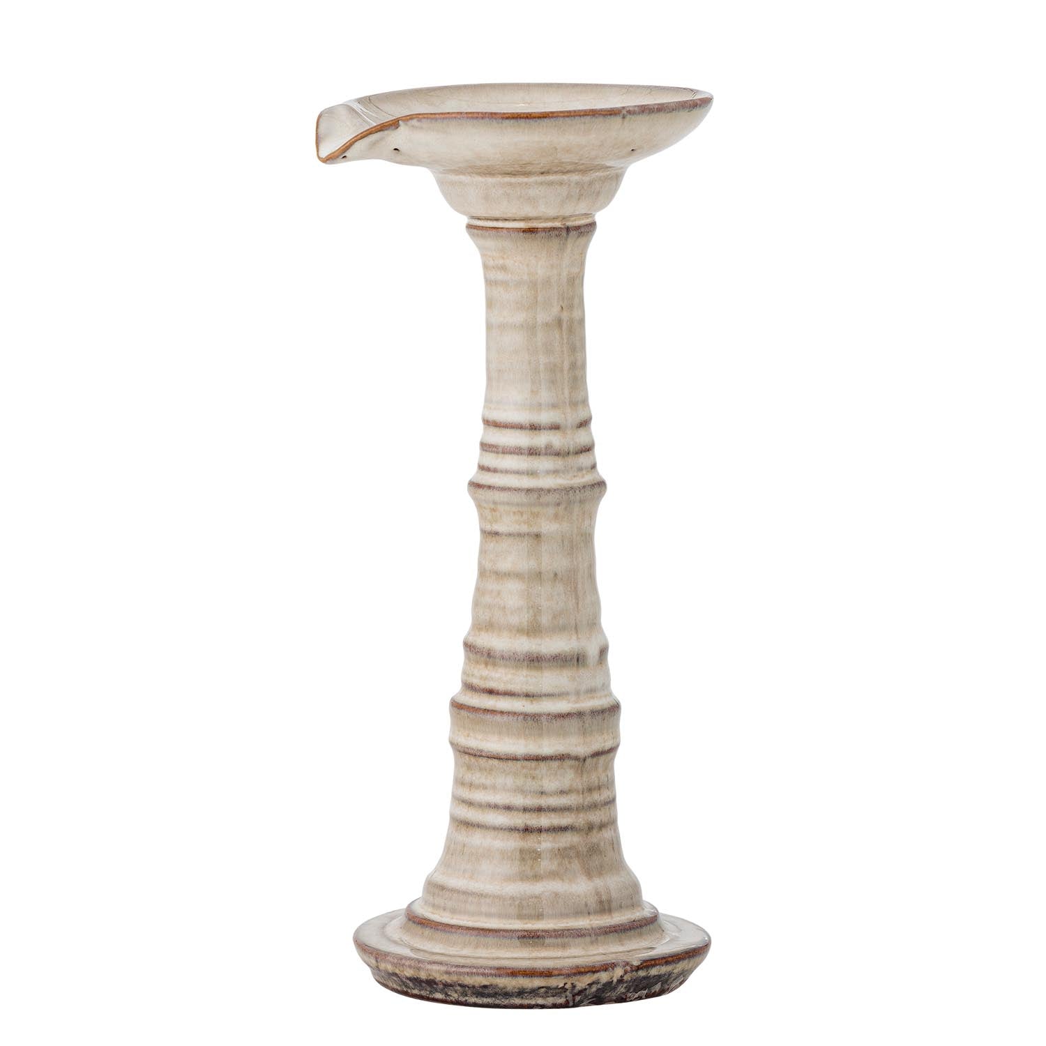 Rigby Kerzenhalter, Grau, Steingut in Grau präsentiert im Onlineshop von KAQTU Design AG. Kerzenständer ist von Creative Collection