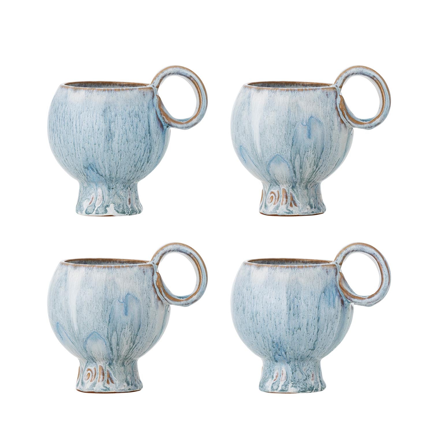Avonlea Tasse, Blau, Steingut in Blau präsentiert im Onlineshop von KAQTU Design AG. Tasse ist von Bloomingville