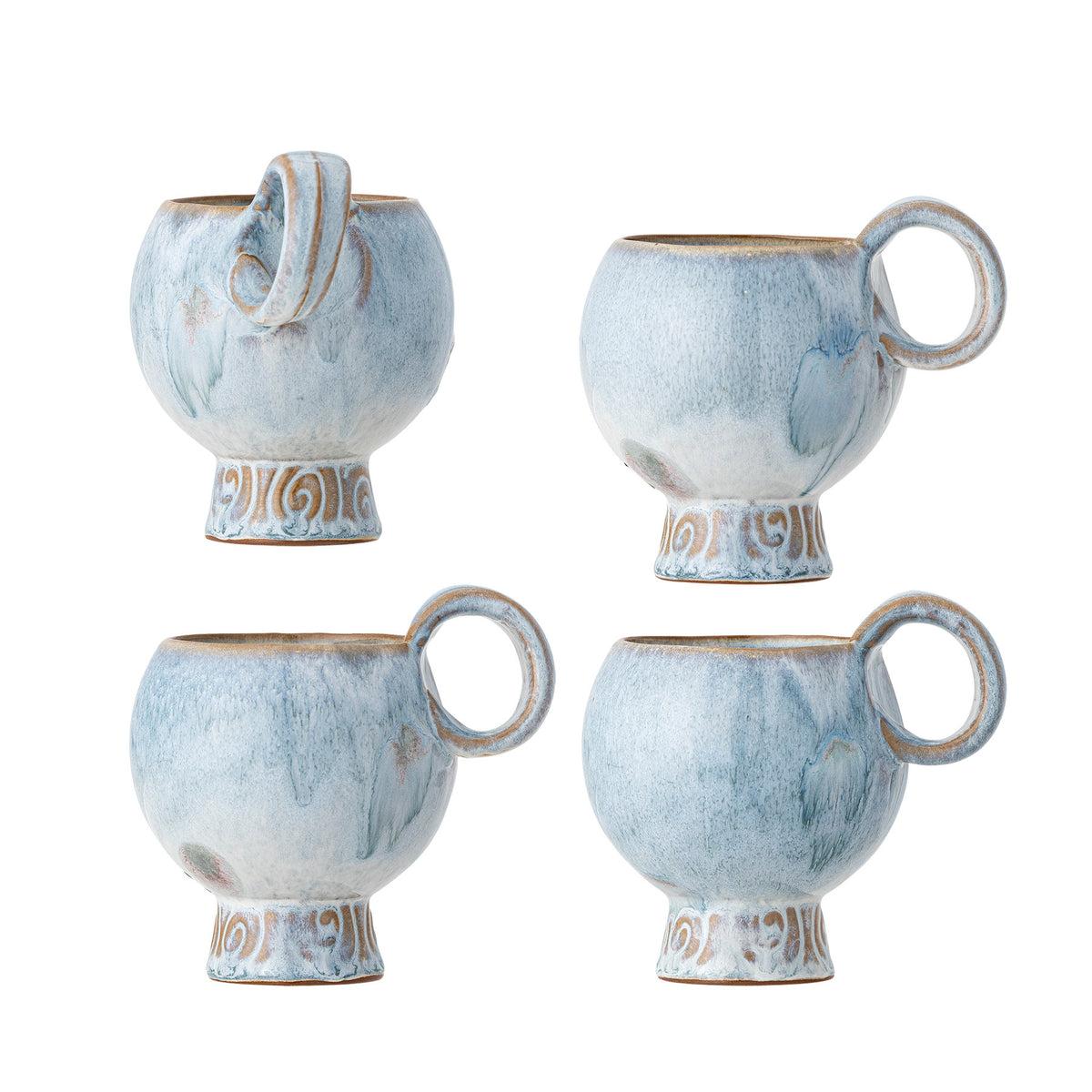Avonlea Tasse, Blau, Steingut in Blau präsentiert im Onlineshop von KAQTU Design AG. Tasse ist von Bloomingville