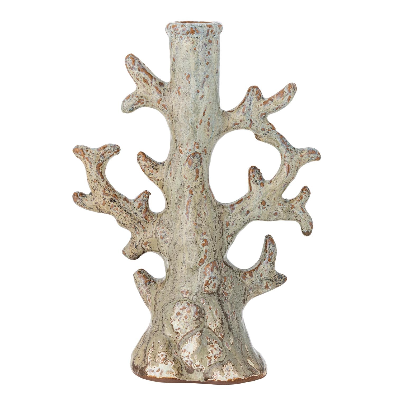 Bridget Kerzenhalter, Grau, Steingut in Grau präsentiert im Onlineshop von KAQTU Design AG. Kerzenständer ist von Creative Collection