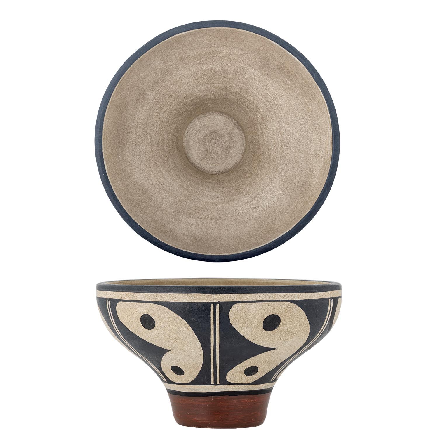 Elfrida Schale, Schwarz, Terrakotta in Schwarz präsentiert im Onlineshop von KAQTU Design AG. Schale ist von Bloomingville