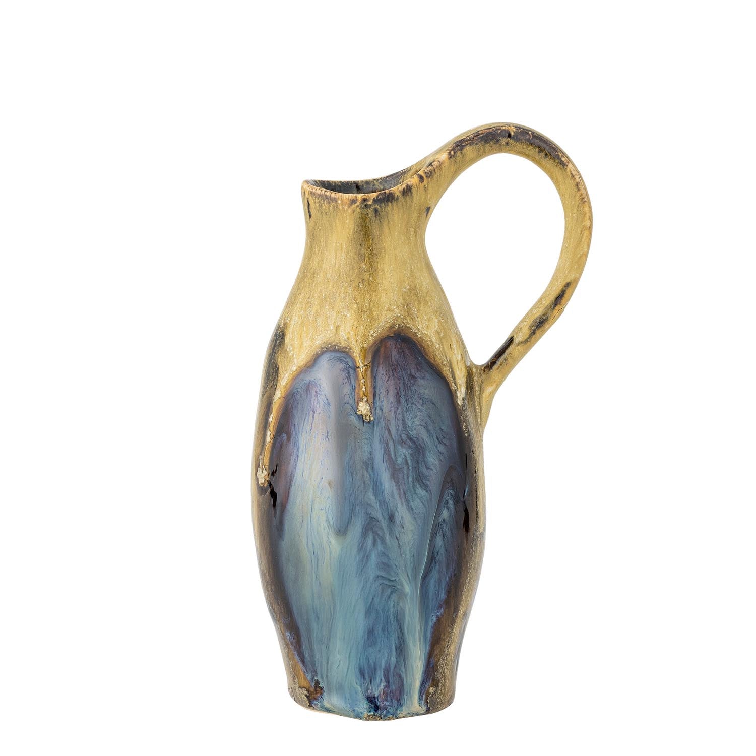 Jenkins Vase, Gelb, Steingut in Gelb präsentiert im Onlineshop von KAQTU Design AG. Giesskanne ist von Creative Collection