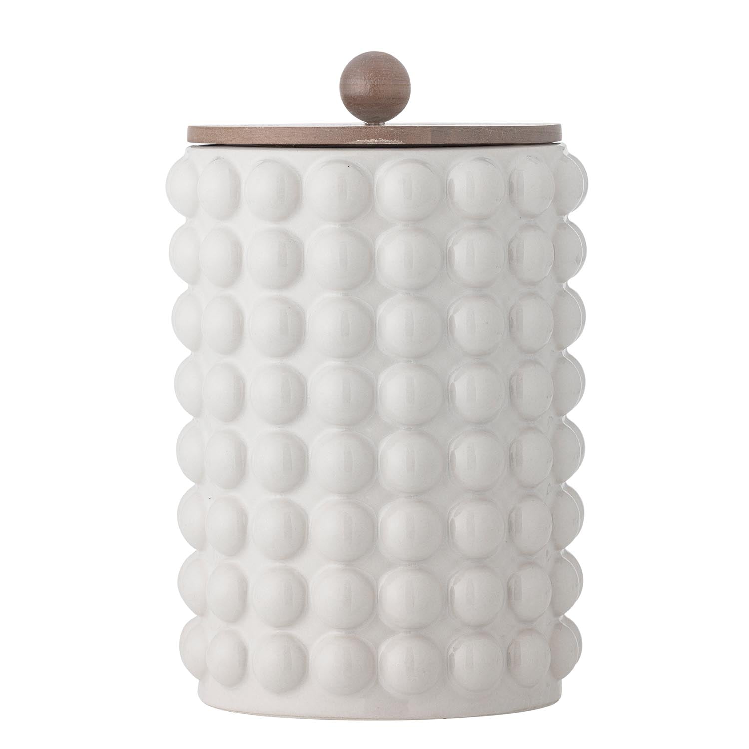 Das Madge Gefäß mit Deckel aus hochwertigem Steingut vereint Funktionalität und Design. Ideal zur Aufbewahrung von Lebensmitteln, bleibt alles frisch!