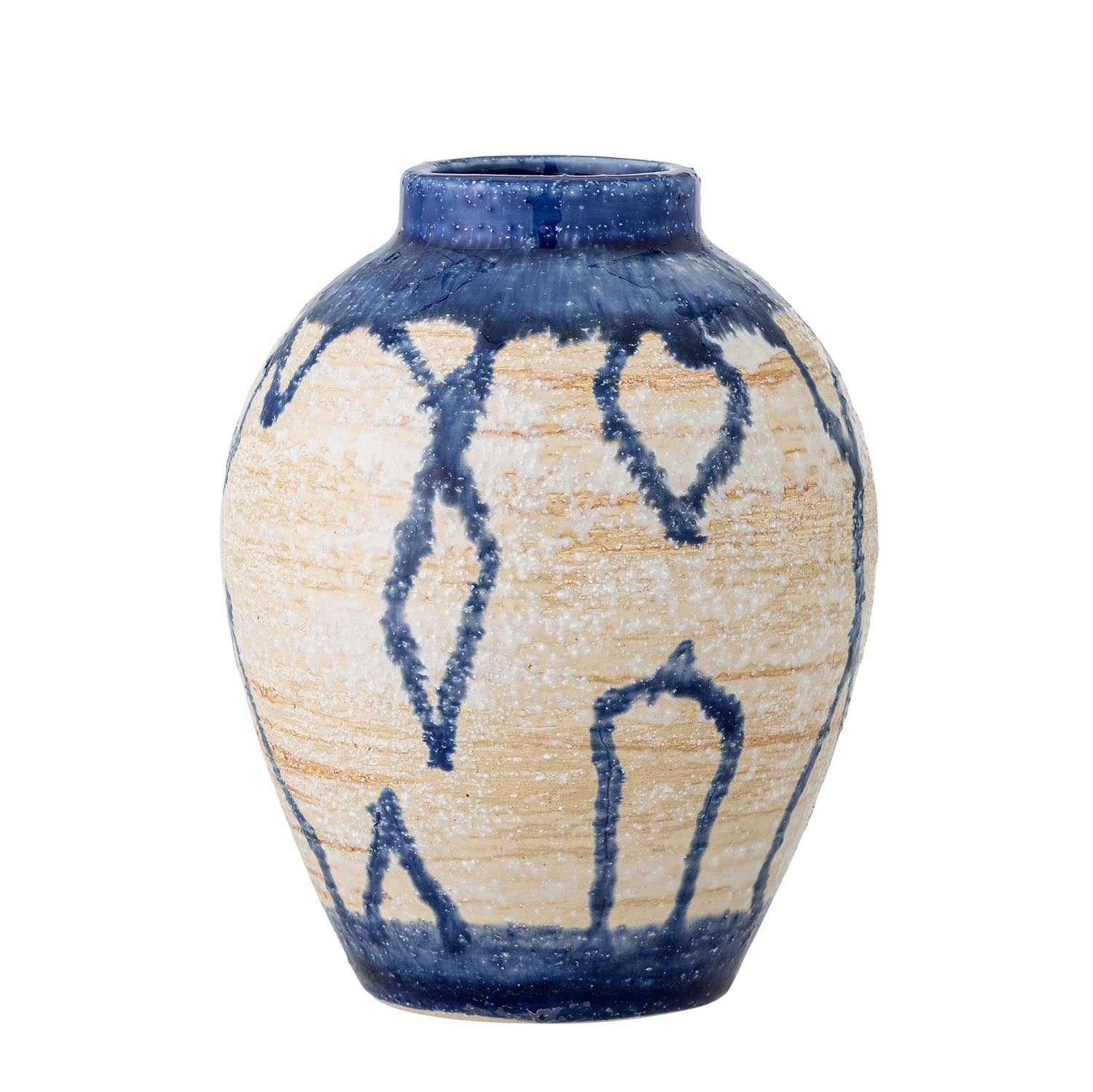 Avon Vase, Blau, Steingut in Blau präsentiert im Onlineshop von KAQTU Design AG. Vase ist von Creative Collection