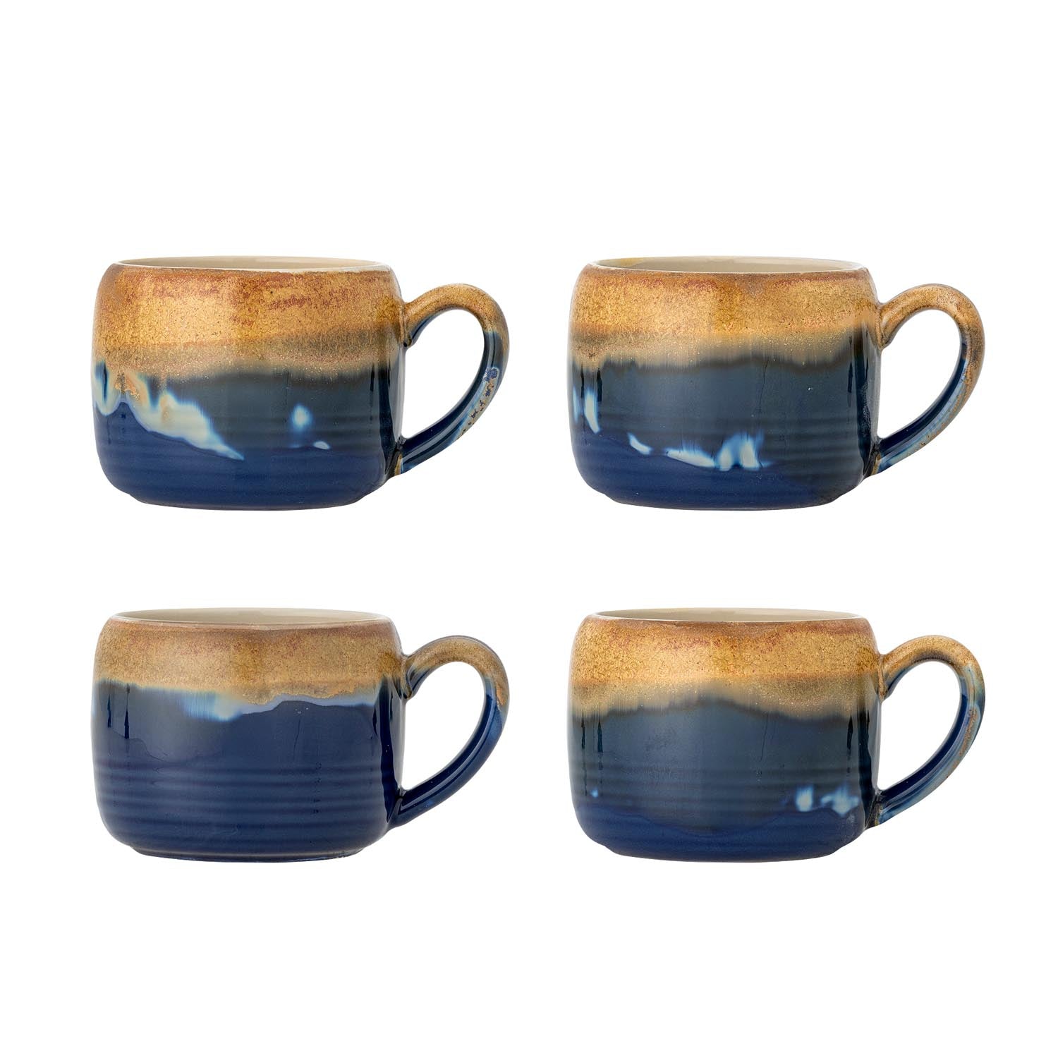 Sheen Becher, Blau, Steingut in Blau präsentiert im Onlineshop von KAQTU Design AG. Tasse ist von Bloomingville