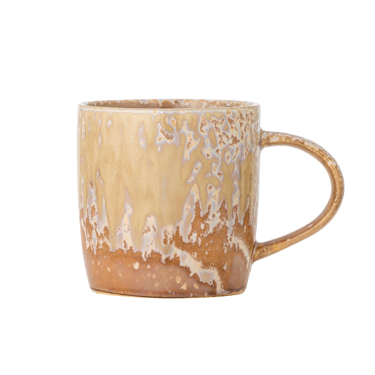 Entdecken Sie den Milani Becher von Bloomingville – ein einzigartiges Steingut-Unikat mit reaktiver Glasur, perfekt für jeden Anlass.