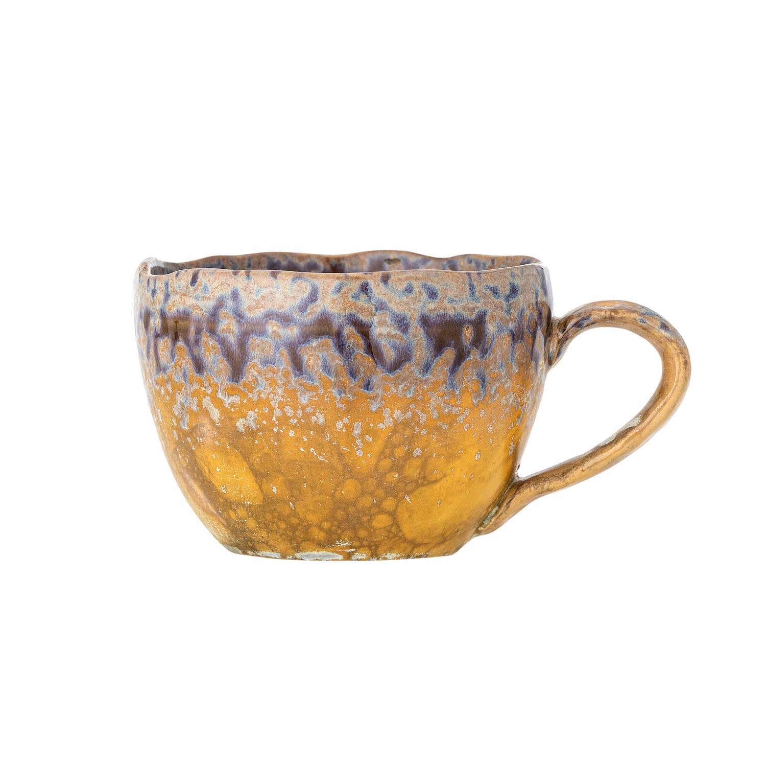 Entdecken Sie die Milani Tasse von Bloomingville: Einzigartiges Design aus gelbem Steingut, perfekt für Kaffee und Tee. Ein stilvolles Wohnaccessoire!