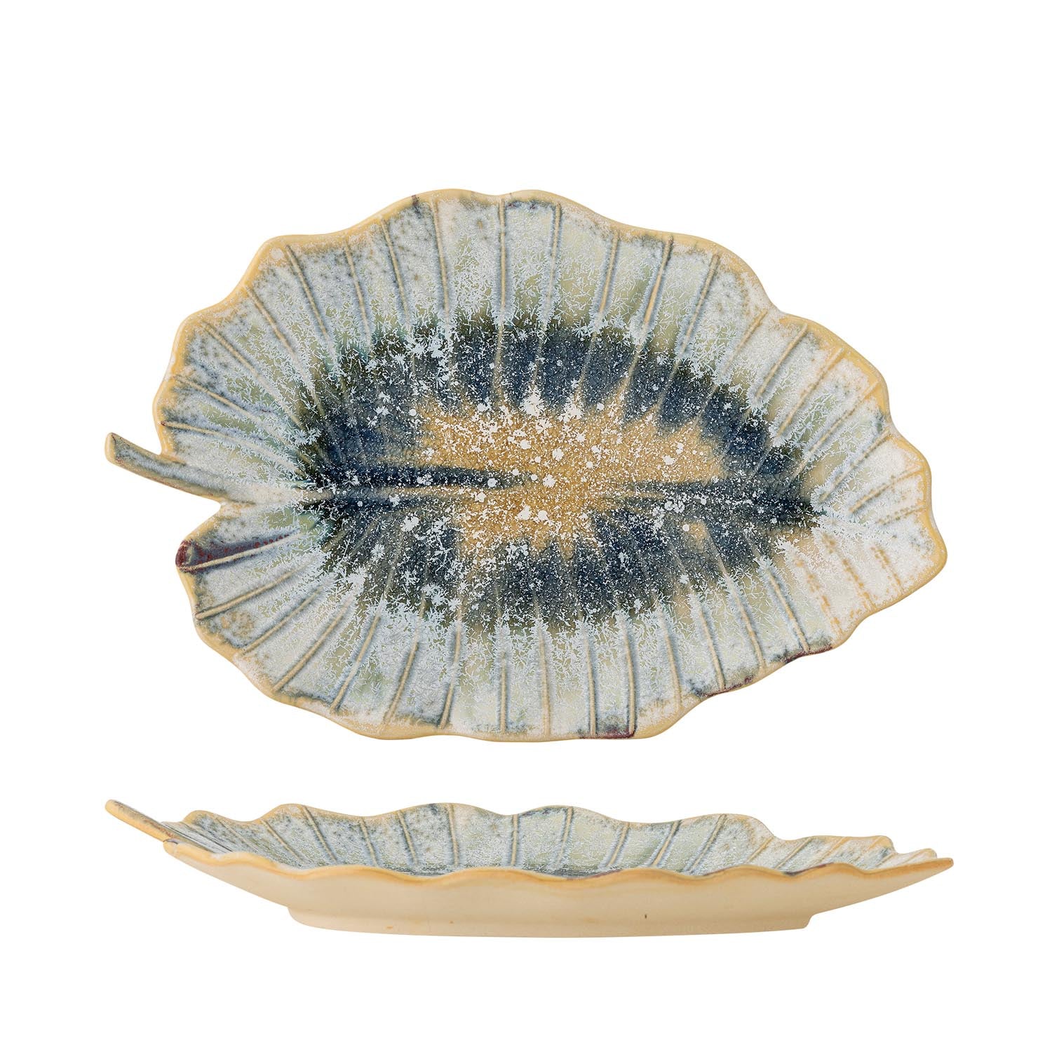 Dorreen Servierplatte, Blau, Steingut in Blau präsentiert im Onlineshop von KAQTU Design AG. Kochbesteck ist von Creative Collection