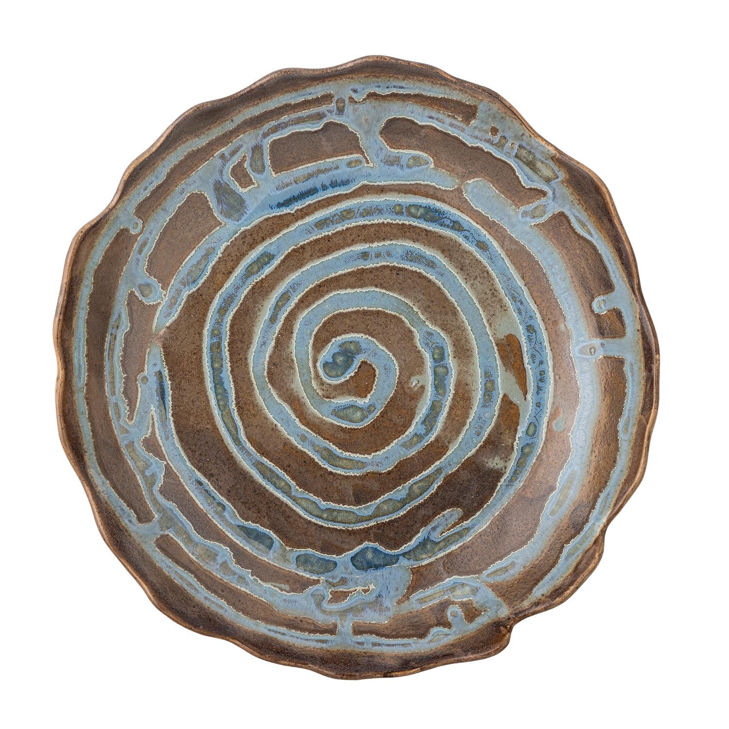 Entdecken Sie das handgefertigte Marjorie Tablett aus Steingut in Blau – ein einzigartiges Kunstwerk, das Stil und Individualität in Ihr Zuhause bringt.