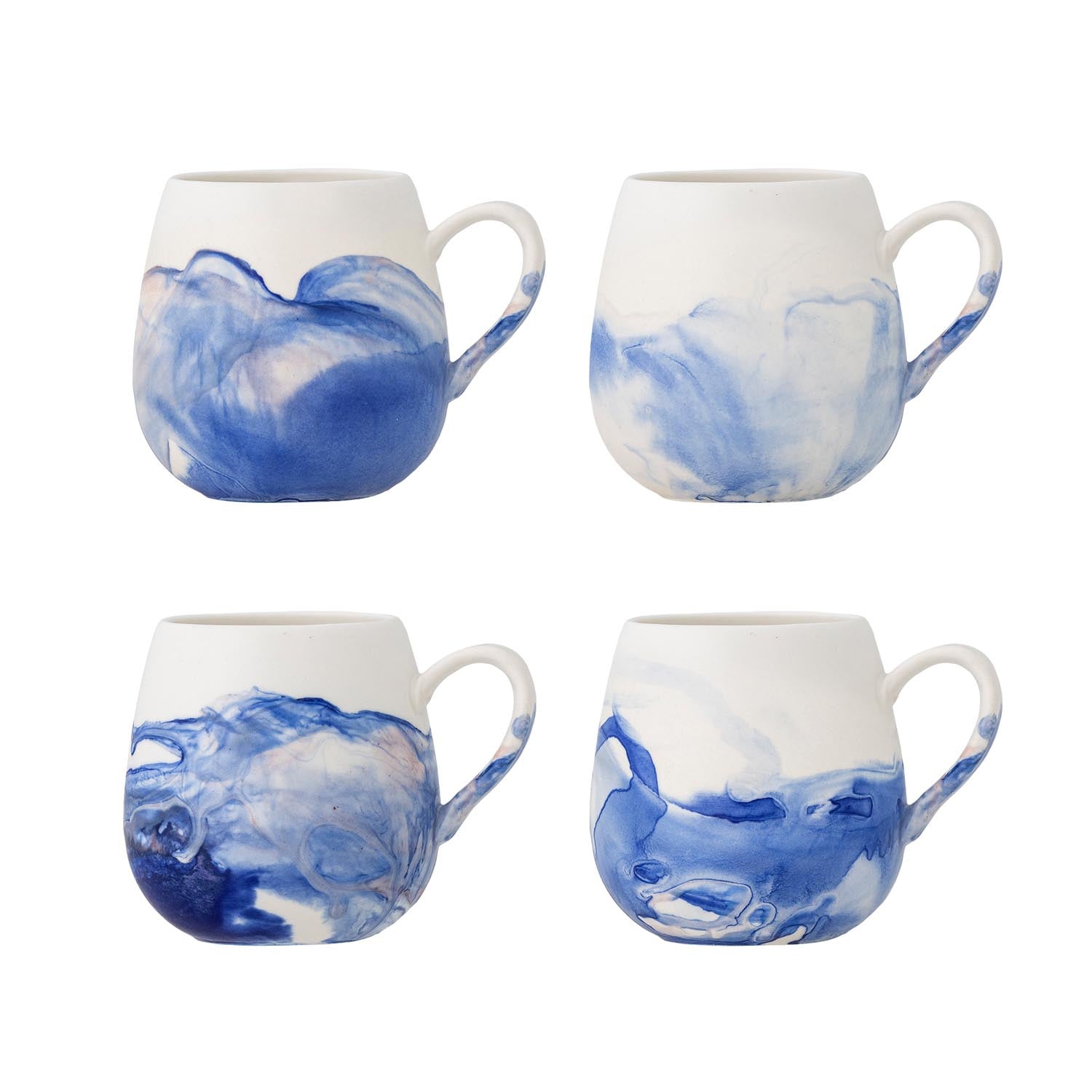 Lyre Tasse, Blau, Steingut in Blau präsentiert im Onlineshop von KAQTU Design AG. Tasse ist von Bloomingville