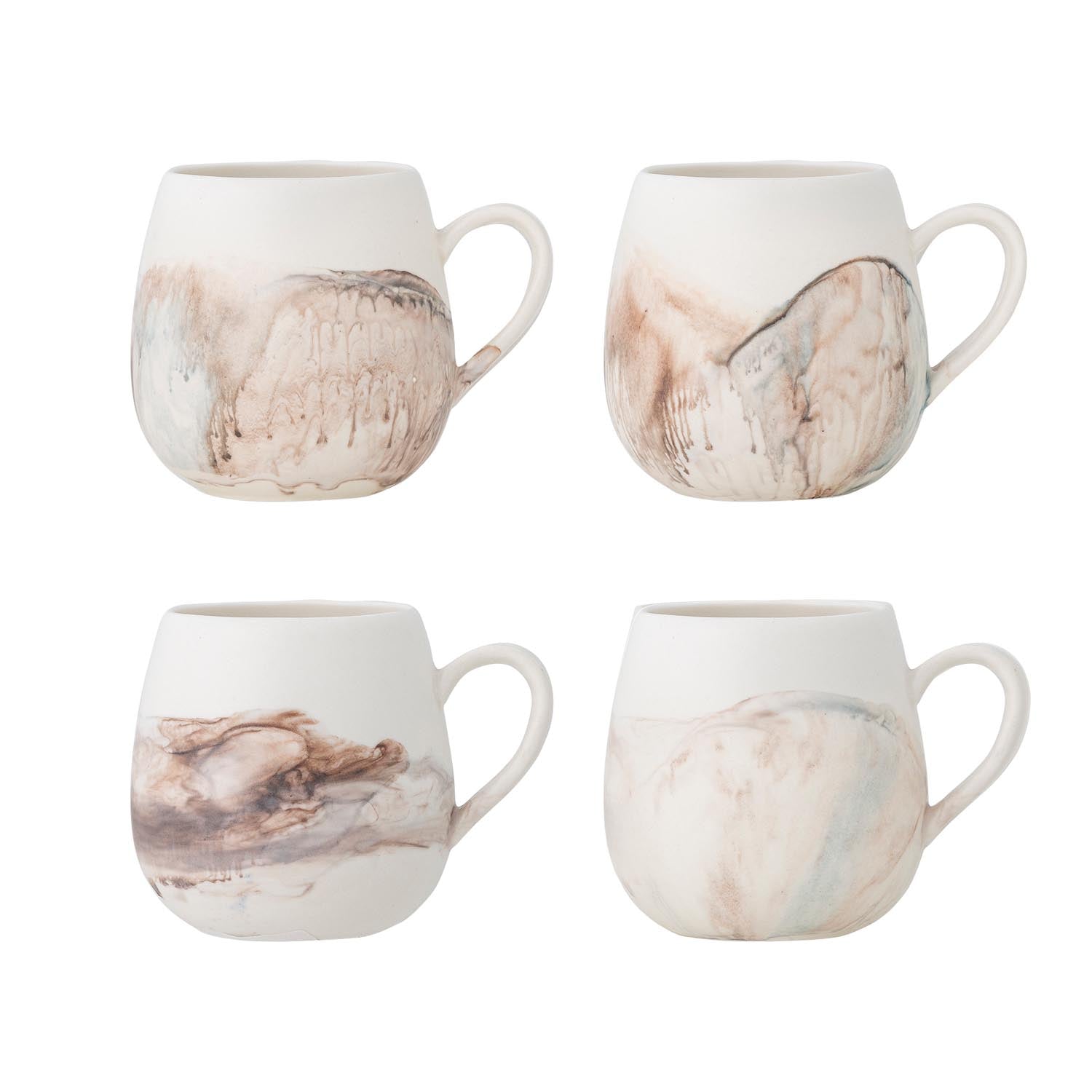 Lyre Tasse, Braun, Steingut in Braun präsentiert im Onlineshop von KAQTU Design AG. Tasse ist von Bloomingville