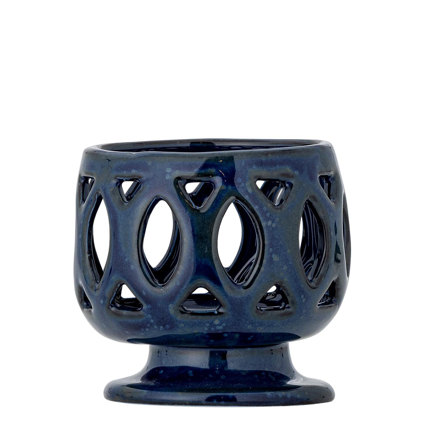 Patty Teelichthalter, Blau, Steingut in Blau präsentiert im Onlineshop von KAQTU Design AG. Kerzenständer ist von Creative Collection