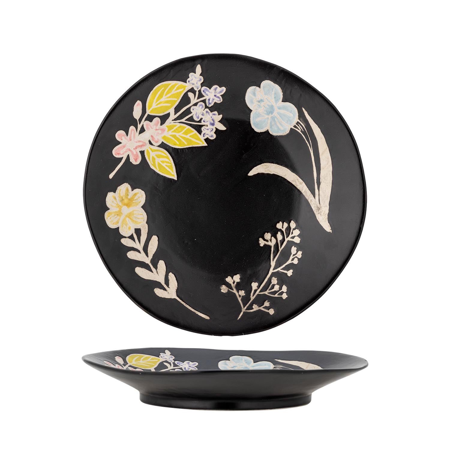 Amberly Serviertablett, Schwarz, Steingut in Schwarz präsentiert im Onlineshop von KAQTU Design AG. Käsezubehör ist von Bloomingville