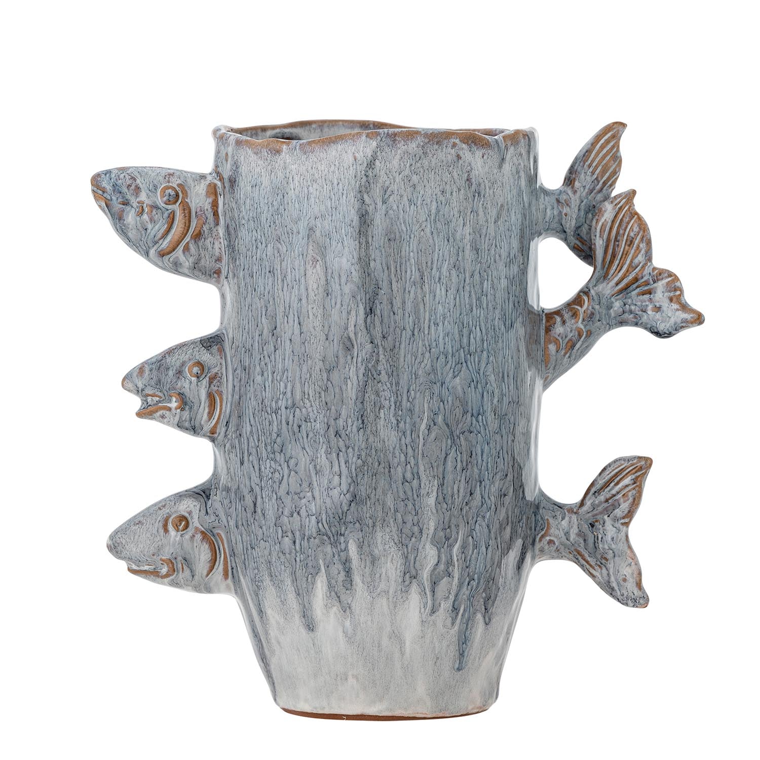 Tace Vase, Blau, Steingut in Blau präsentiert im Onlineshop von KAQTU Design AG. Vase ist von Creative Collection