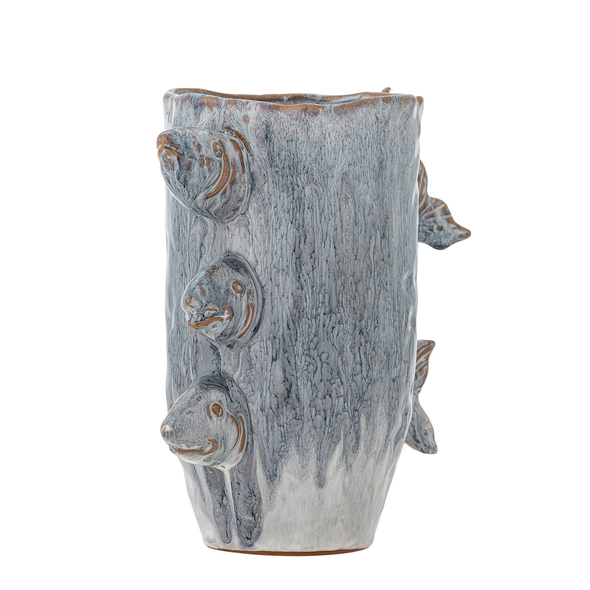 Tace Vase, Blau, Steingut in Blau präsentiert im Onlineshop von KAQTU Design AG. Vase ist von Creative Collection