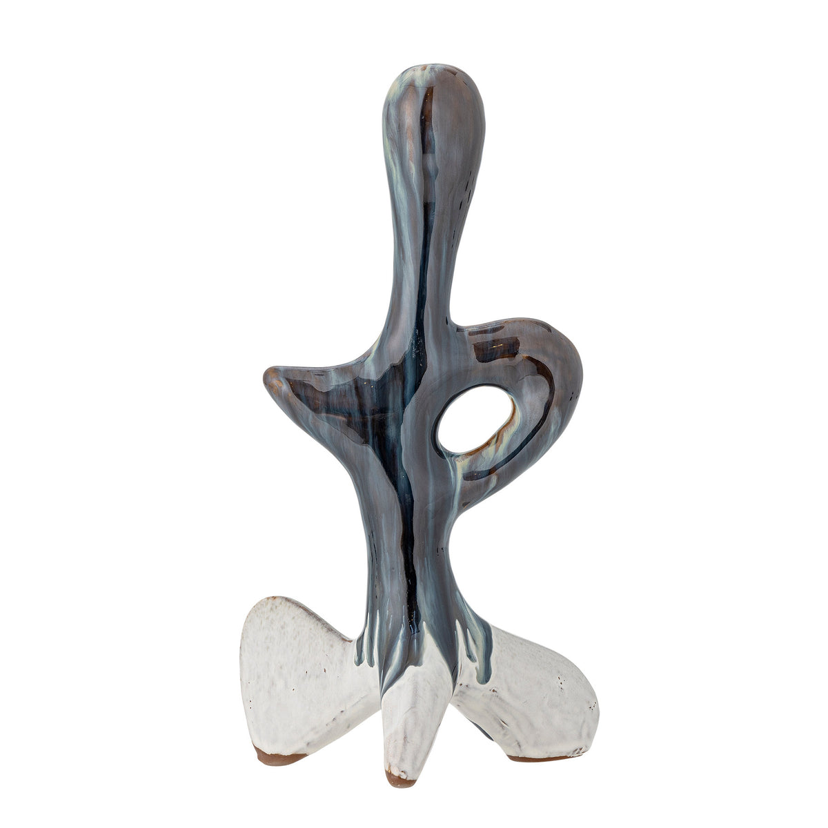 Harlan Deko, Blau, Steingut in Blau präsentiert im Onlineshop von KAQTU Design AG. Kunstgegenstände ist von Bloomingville