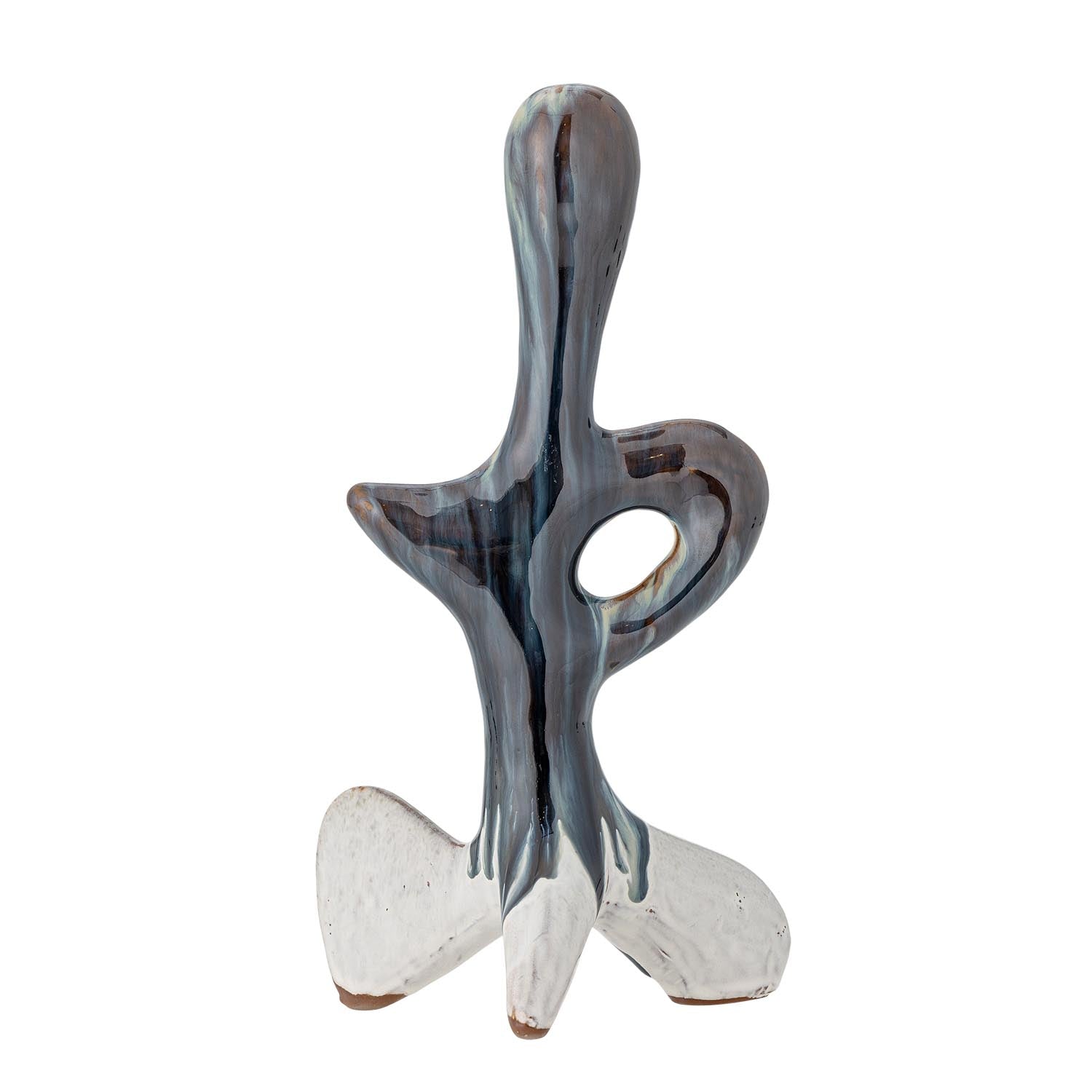 Harlan Deko, Blau, Steingut in Blau präsentiert im Onlineshop von KAQTU Design AG. Kunstgegenstände ist von Bloomingville