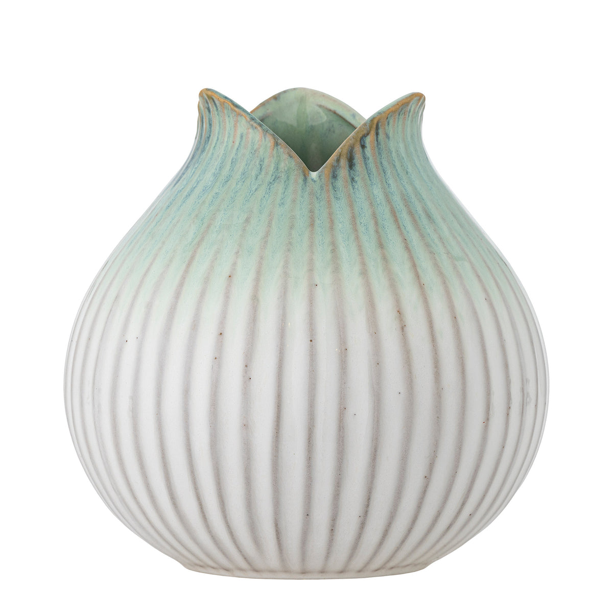 Skylar Vase, Grün, Steingut in Grün präsentiert im Onlineshop von KAQTU Design AG. Vase ist von Creative Collection