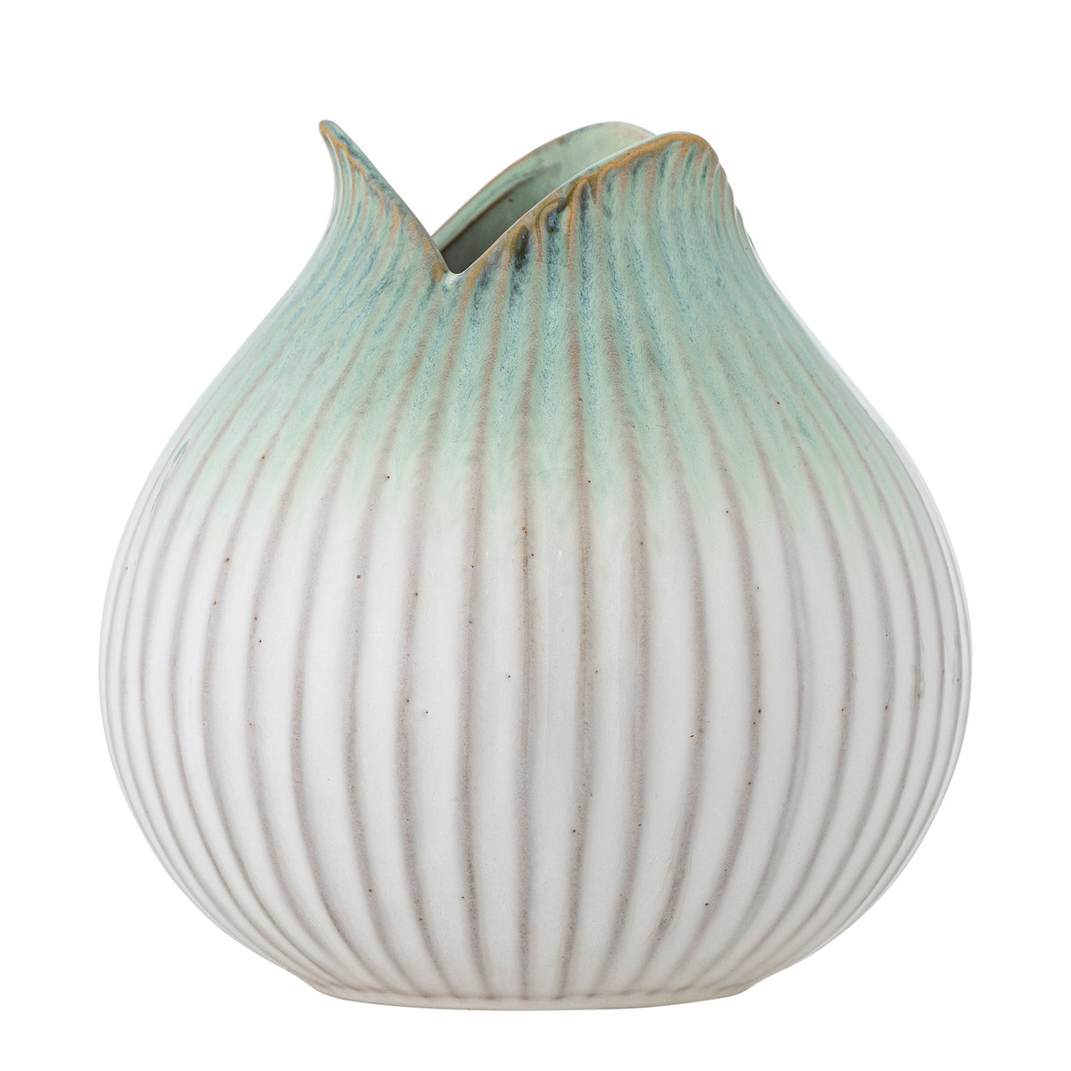 Skylar Vase, Grün, Steingut in Grün präsentiert im Onlineshop von KAQTU Design AG. Vase ist von Creative Collection