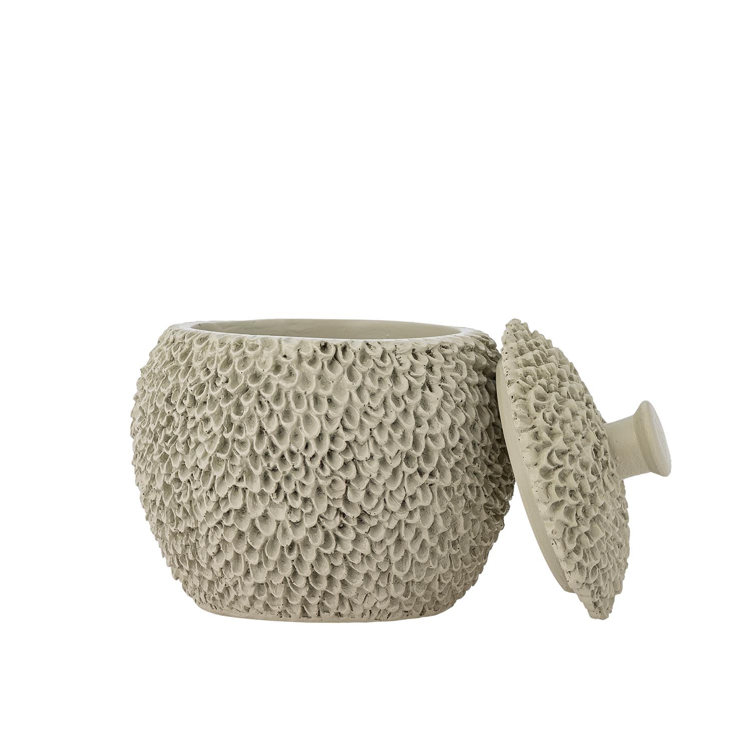 Gestalten Sie Ihr Zuhause mit dem stilvollen Briar Gefäß in Grau von Bloomingville. Aus hochwertigem Polyresin gefertigt, vereint es Eleganz und Funktionalität.