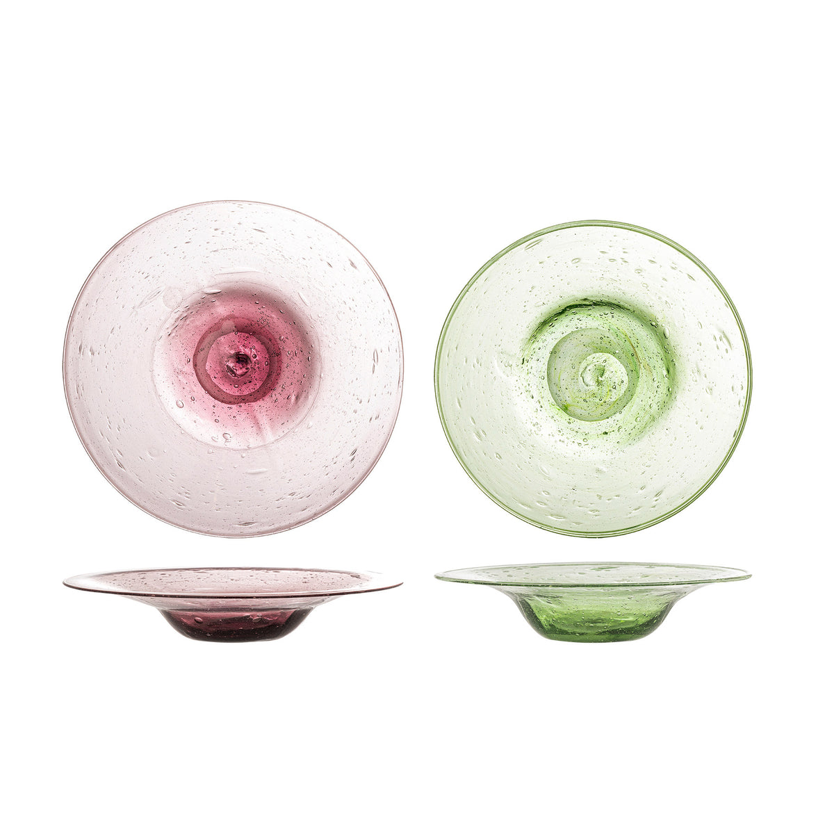 Sunil Teller, Grün, Glas in Grün präsentiert im Onlineshop von KAQTU Design AG. Teller ist von Bloomingville