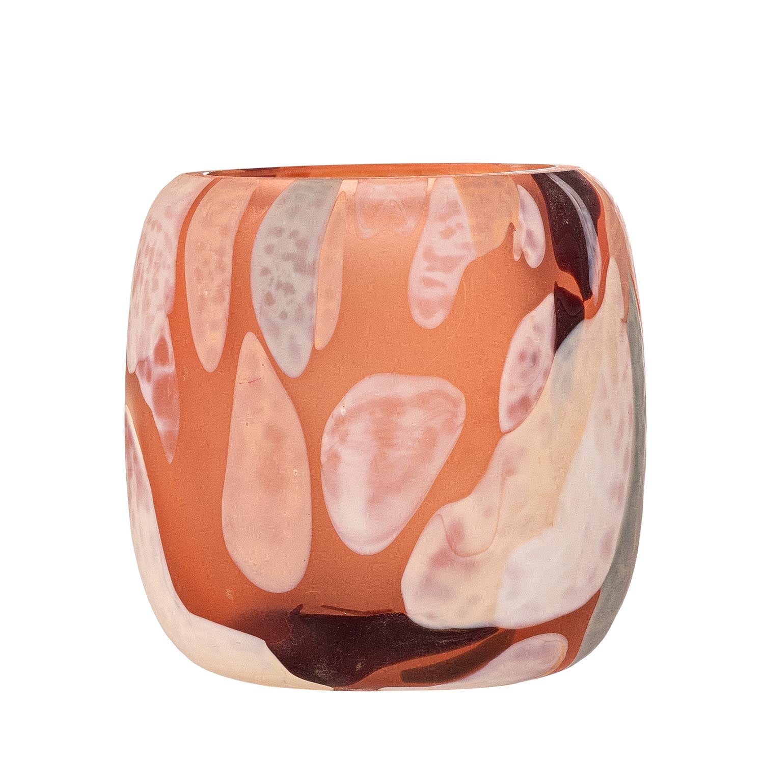 Karan Teelichthalter, Rose, Recyceltes Glas in Rose präsentiert im Onlineshop von KAQTU Design AG. Kerzenständer ist von Bloomingville