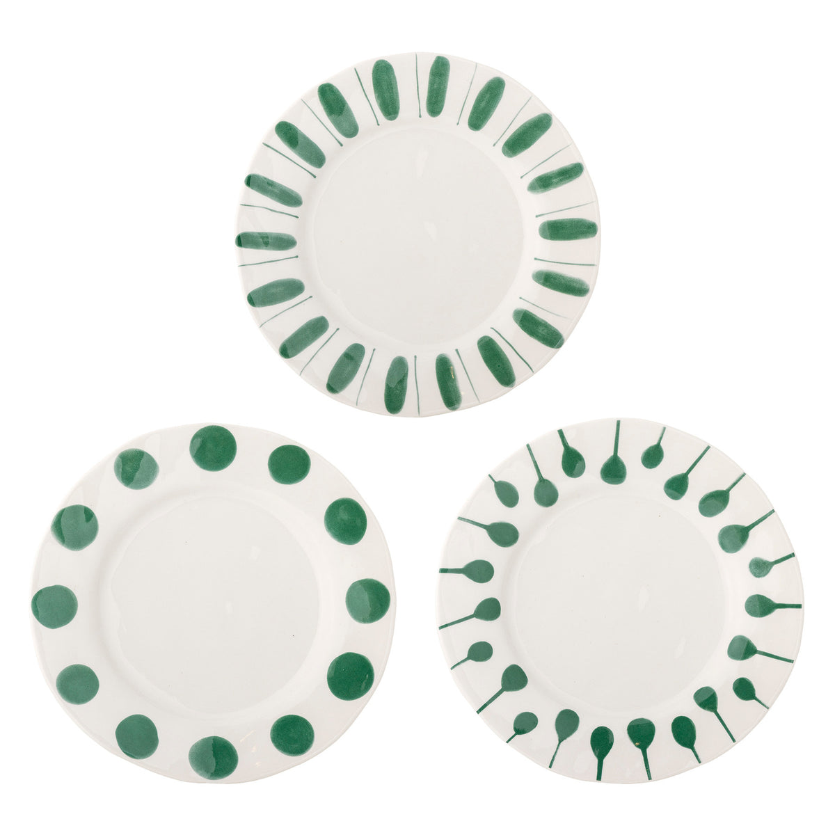 Linora Teller, Grün, Steingut in Green präsentiert im Onlineshop von KAQTU Design AG. Teller ist von Creative Collection