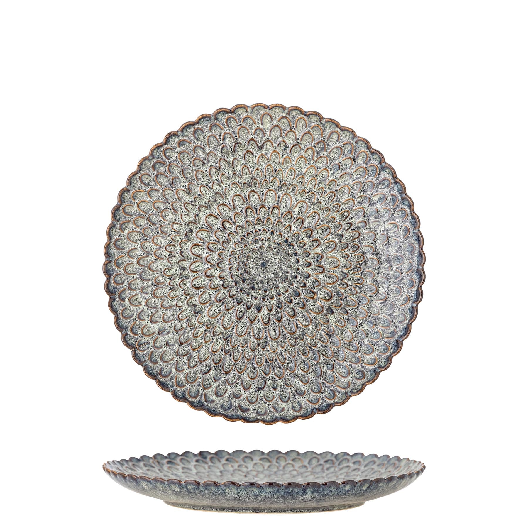 Katrina Teller, Grau, Steingut in Grey präsentiert im Onlineshop von KAQTU Design AG. Teller ist von Creative Collection