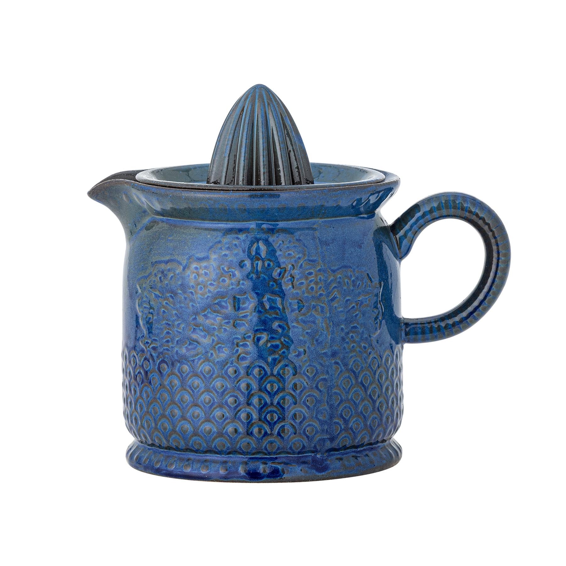 Liselu Zitronensaftpresse, Blau, Steingut in Blue präsentiert im Onlineshop von KAQTU Design AG. Küchenhelfer ist von Creative Collection