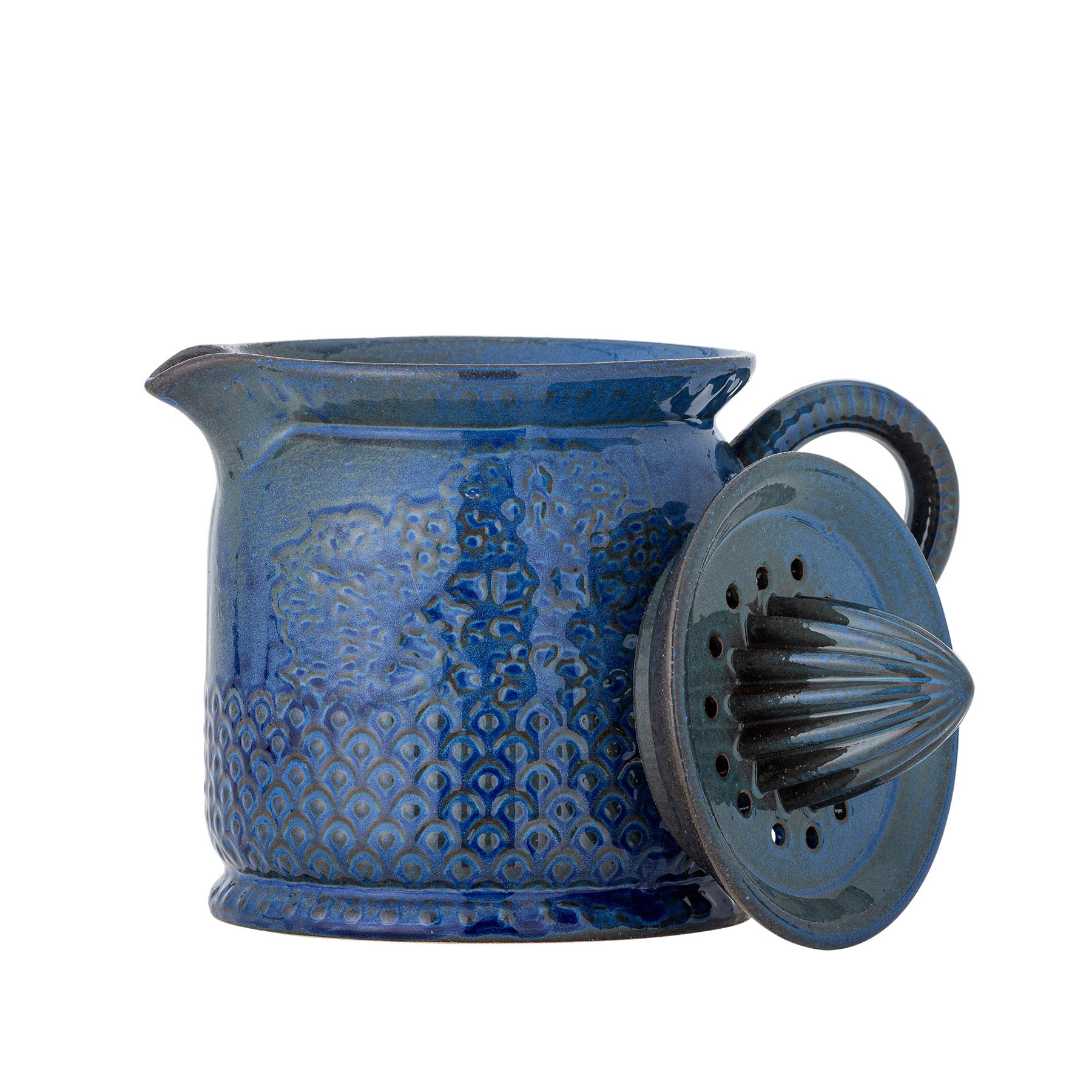 Liselu Zitronensaftpresse, Blau, Steingut in Blue präsentiert im Onlineshop von KAQTU Design AG. Küchenhelfer ist von Creative Collection