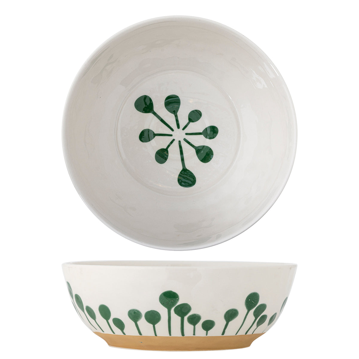 Linora Schale, Grün, Steingut in Green präsentiert im Onlineshop von KAQTU Design AG. Schale ist von Creative Collection