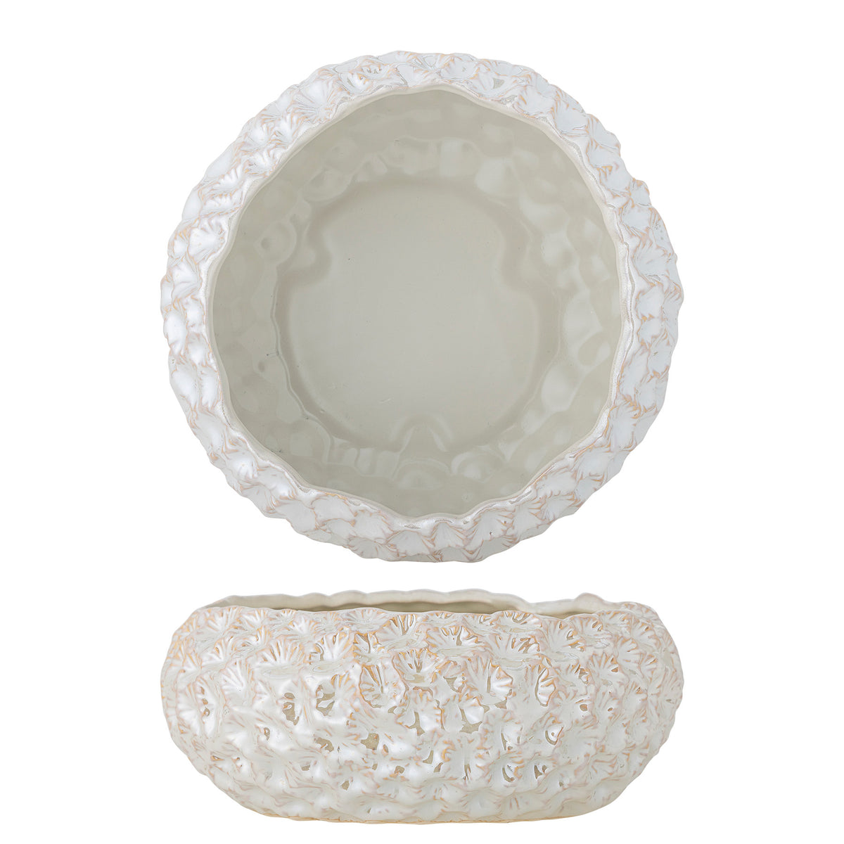 Lowen Schale, Weiss, Steingut in White präsentiert im Onlineshop von KAQTU Design AG. Schale ist von Bloomingville