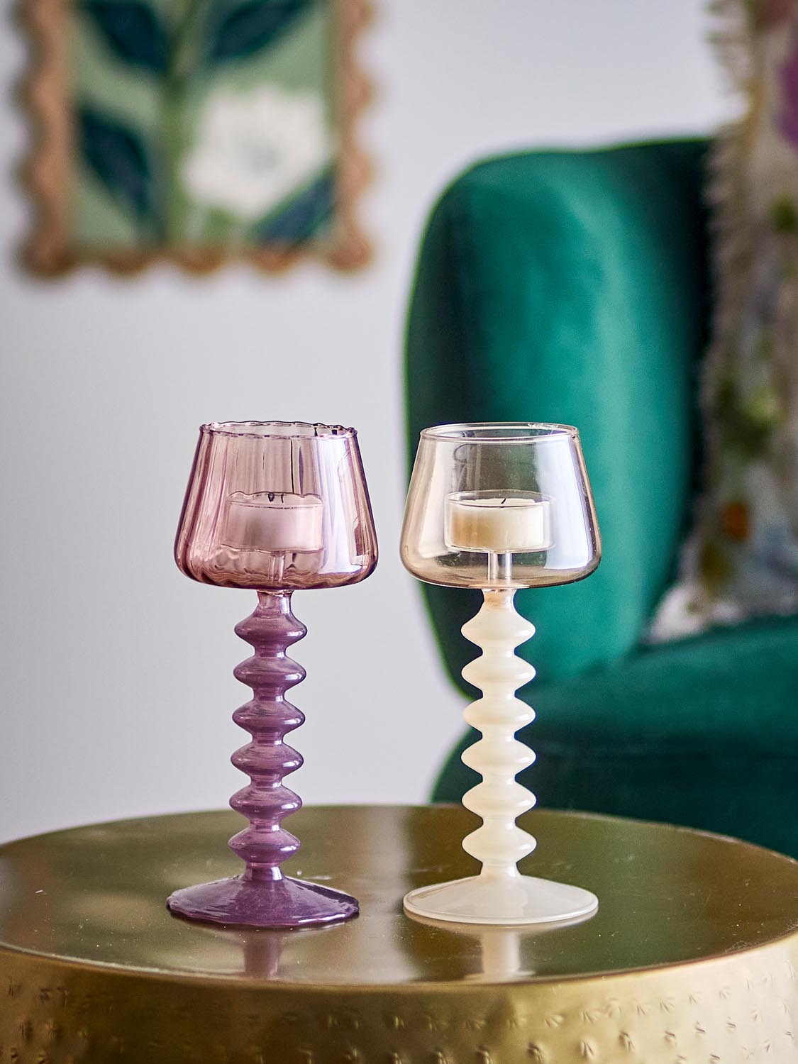 Daze Teelichthalter, Rose, Glas in Rose präsentiert im Onlineshop von KAQTU Design AG. Kerzenständer ist von Creative Collection