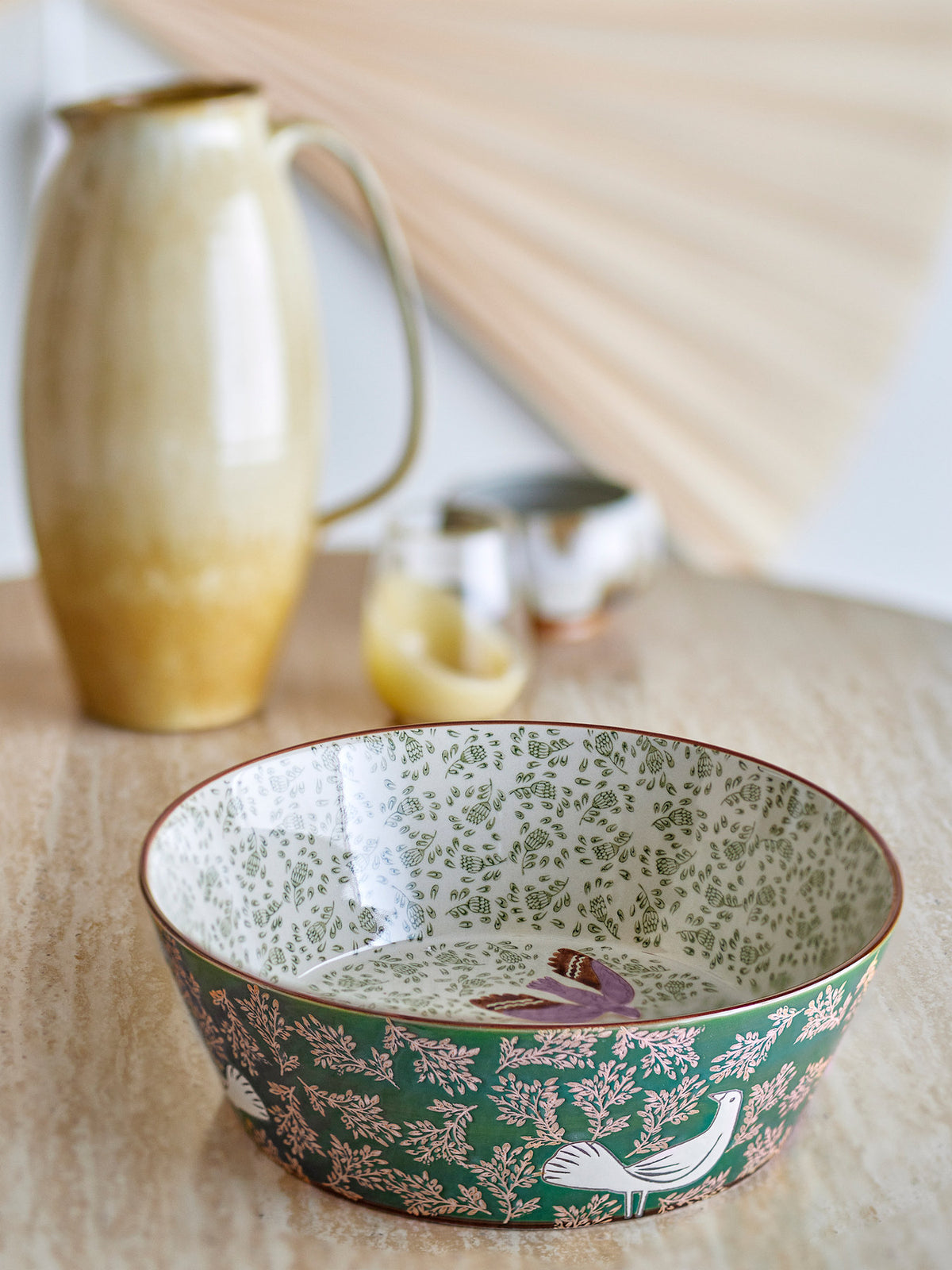 Hezha Schale, Grün, Steingut in Green präsentiert im Onlineshop von KAQTU Design AG. Schale ist von Bloomingville