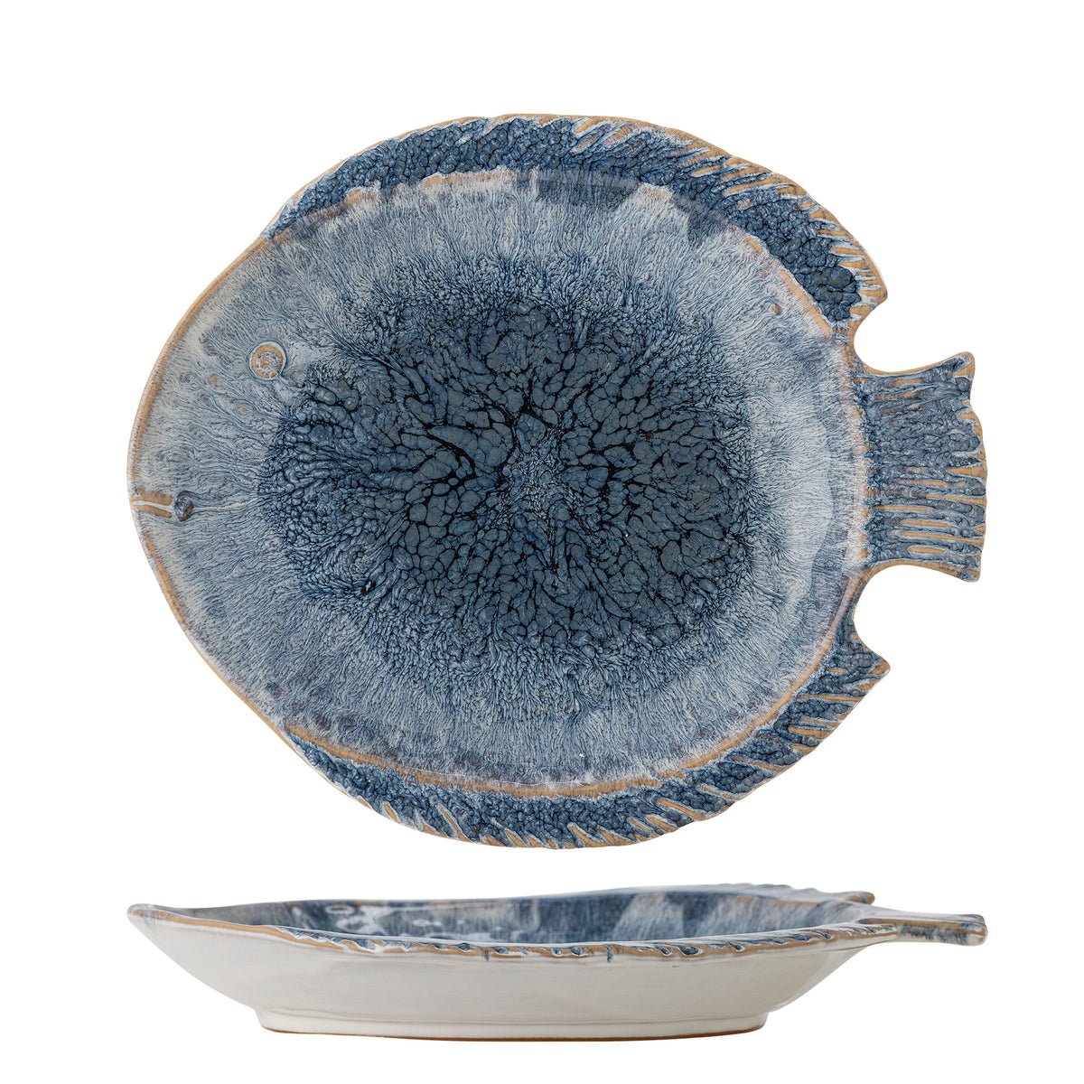 Fae Servierplatte, Blau, Steingut in Blue präsentiert im Onlineshop von KAQTU Design AG. Käsezubehör ist von Creative Collection