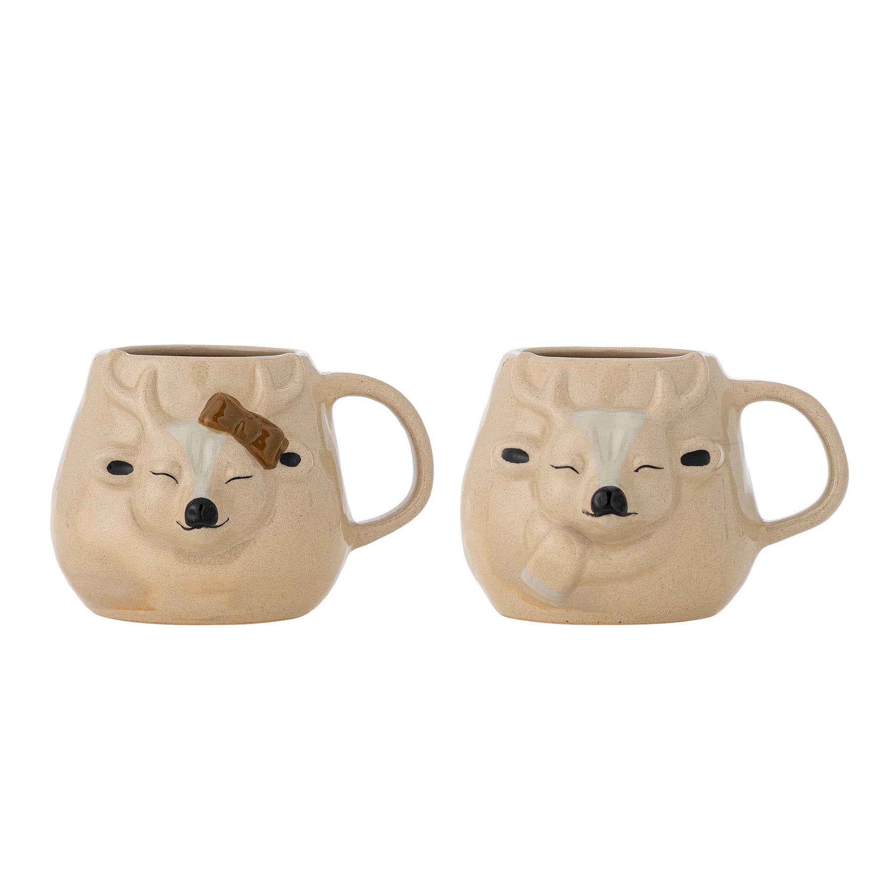 Rudolph Tasse, Natur, Steingut in Nature präsentiert im Onlineshop von KAQTU Design AG. Tasse ist von Bloomingville