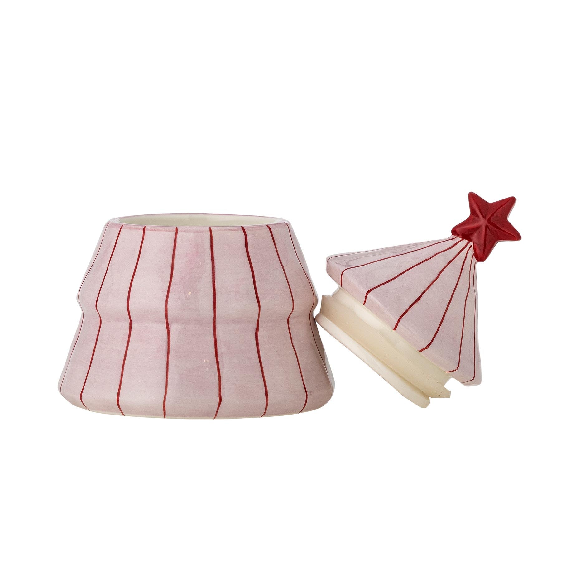 Shirly Gefäß mit Deckel, Rose, Steingut in Rose präsentiert im Onlineshop von KAQTU Design AG. Kanne ist von Bloomingville