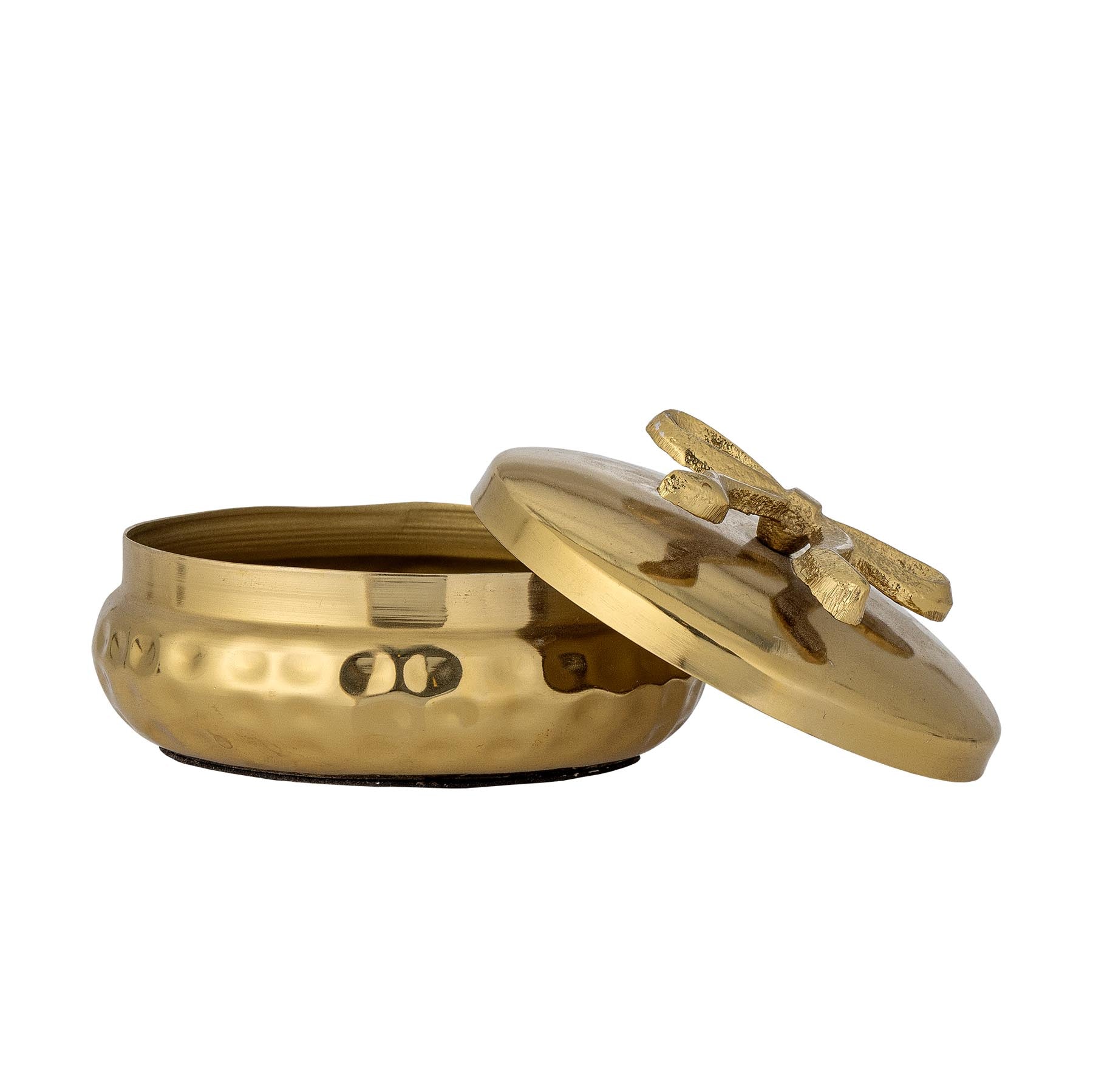 Meera Gefäß mit Deckel, Gold, Metall in Gold präsentiert im Onlineshop von KAQTU Design AG. Kanne ist von Bloomingville