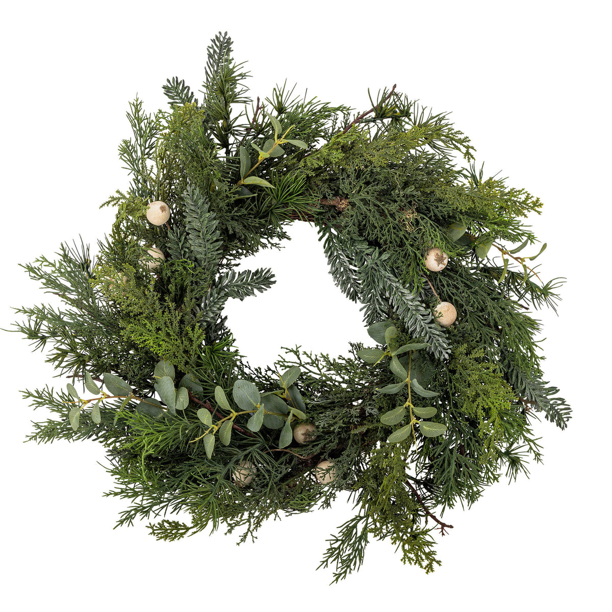 Pine Kranz, Grün, Künstliche Blumen in Green präsentiert im Onlineshop von KAQTU Design AG. Weihnachtskränze ist von Bloomingville