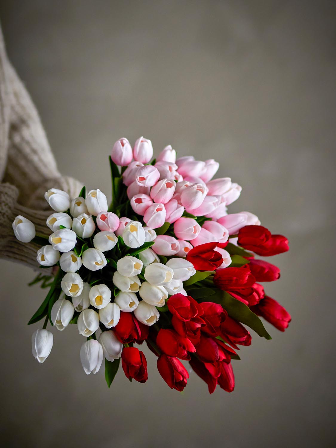 Tulip Blumenstrauß, Rose, Künstliche Blumen in Rose präsentiert im Onlineshop von KAQTU Design AG. Kunstpflanze ist von Bloomingville