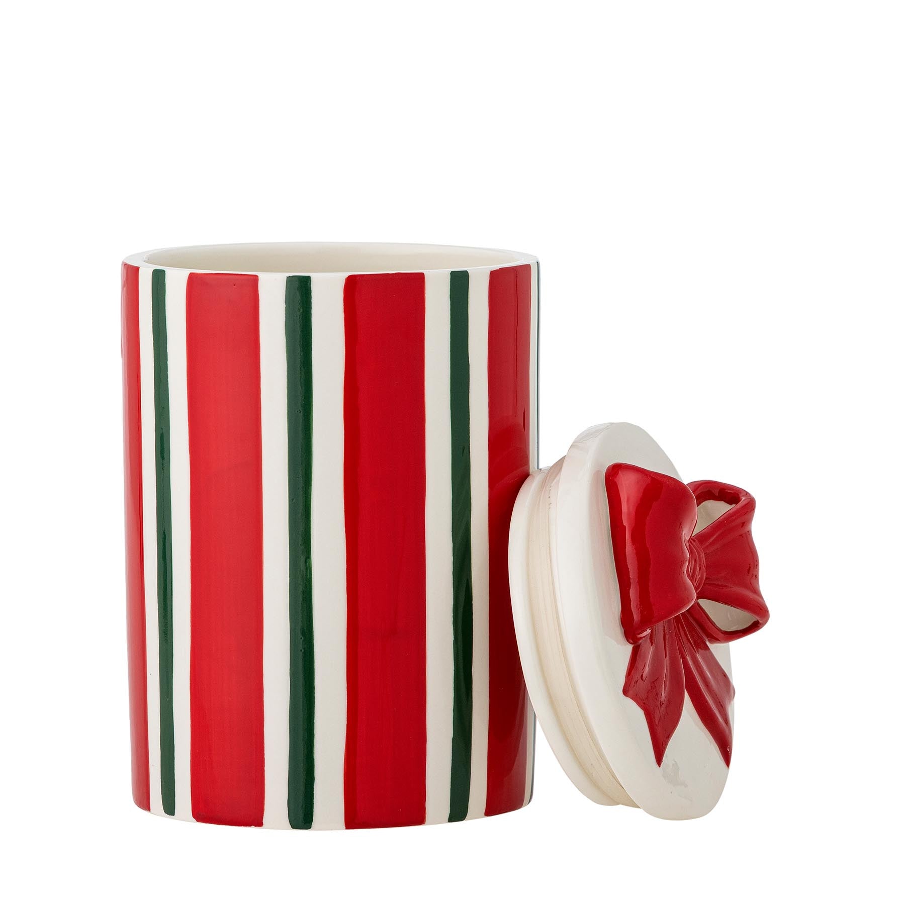 Marnia Gefäß mit Deckel, Rot, Steingut in Red präsentiert im Onlineshop von KAQTU Design AG. Kanne ist von Bloomingville