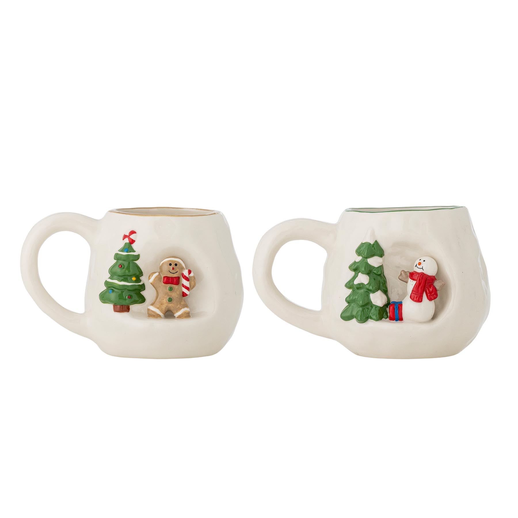 Ryne Becher, Weiß, Steingut in White präsentiert im Onlineshop von KAQTU Design AG. Tasse ist von Bloomingville
