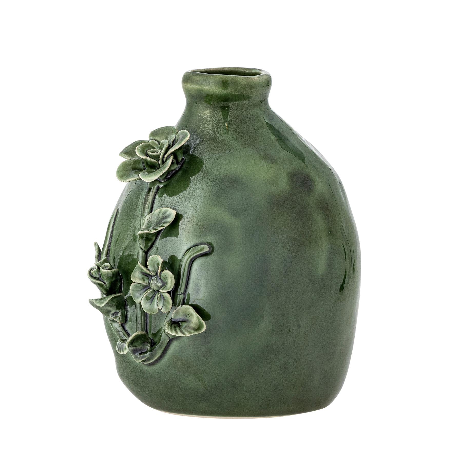 Ramia Vase, Grün, Steingut in Green präsentiert im Onlineshop von KAQTU Design AG. Vase ist von Creative Collection