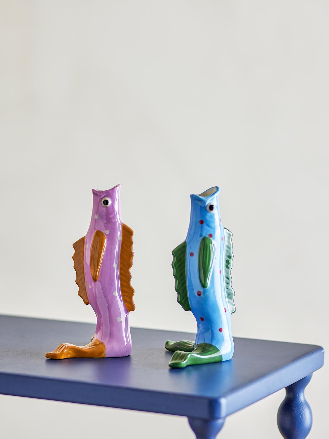 Mako Vase, Bunt, Steingut in Multi präsentiert im Onlineshop von KAQTU Design AG. Vase ist von Bloomingville