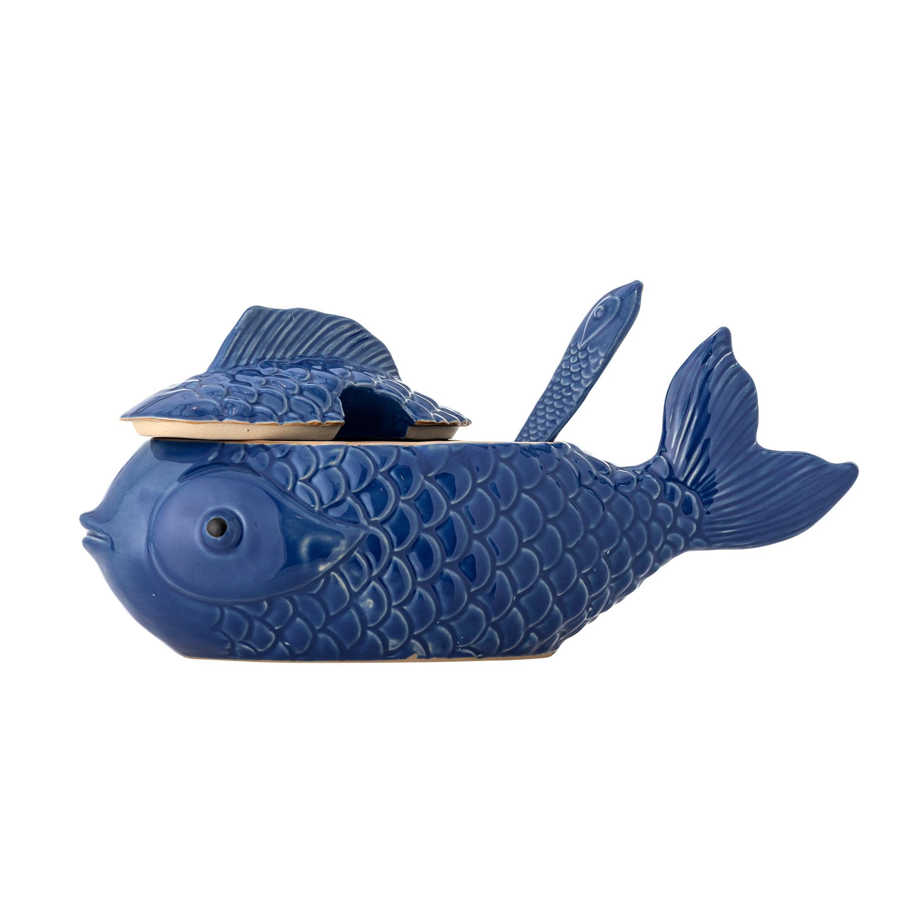 Hiro Gefäß mit Deckel und Löffel, Blau, Steingut in Blue präsentiert im Onlineshop von KAQTU Design AG. Kanne ist von Creative Collection