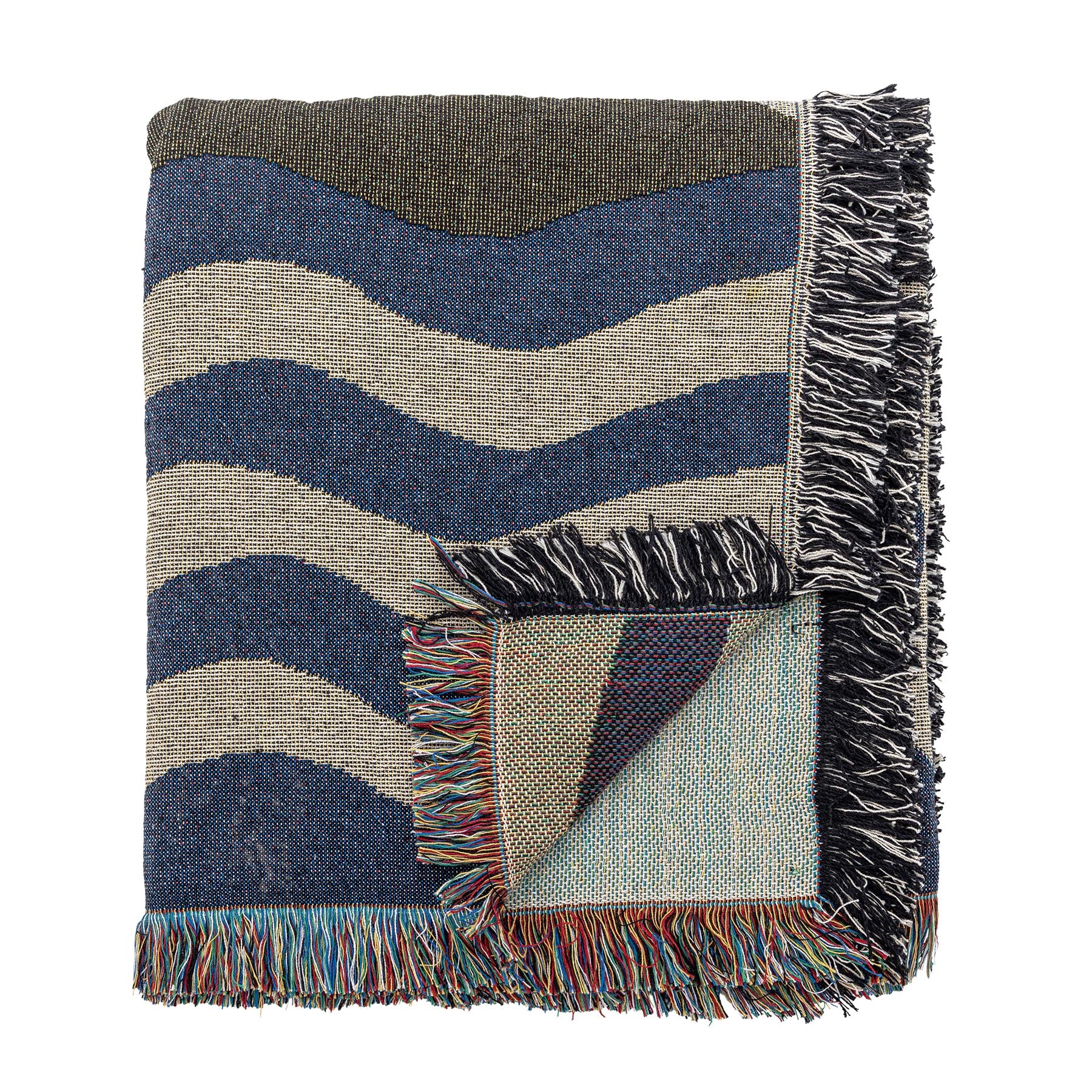 Vinay Decke, Bunt, Recycelte Baumwolle in Multi präsentiert im Onlineshop von KAQTU Design AG. Bettüberwurf ist von Creative Collection