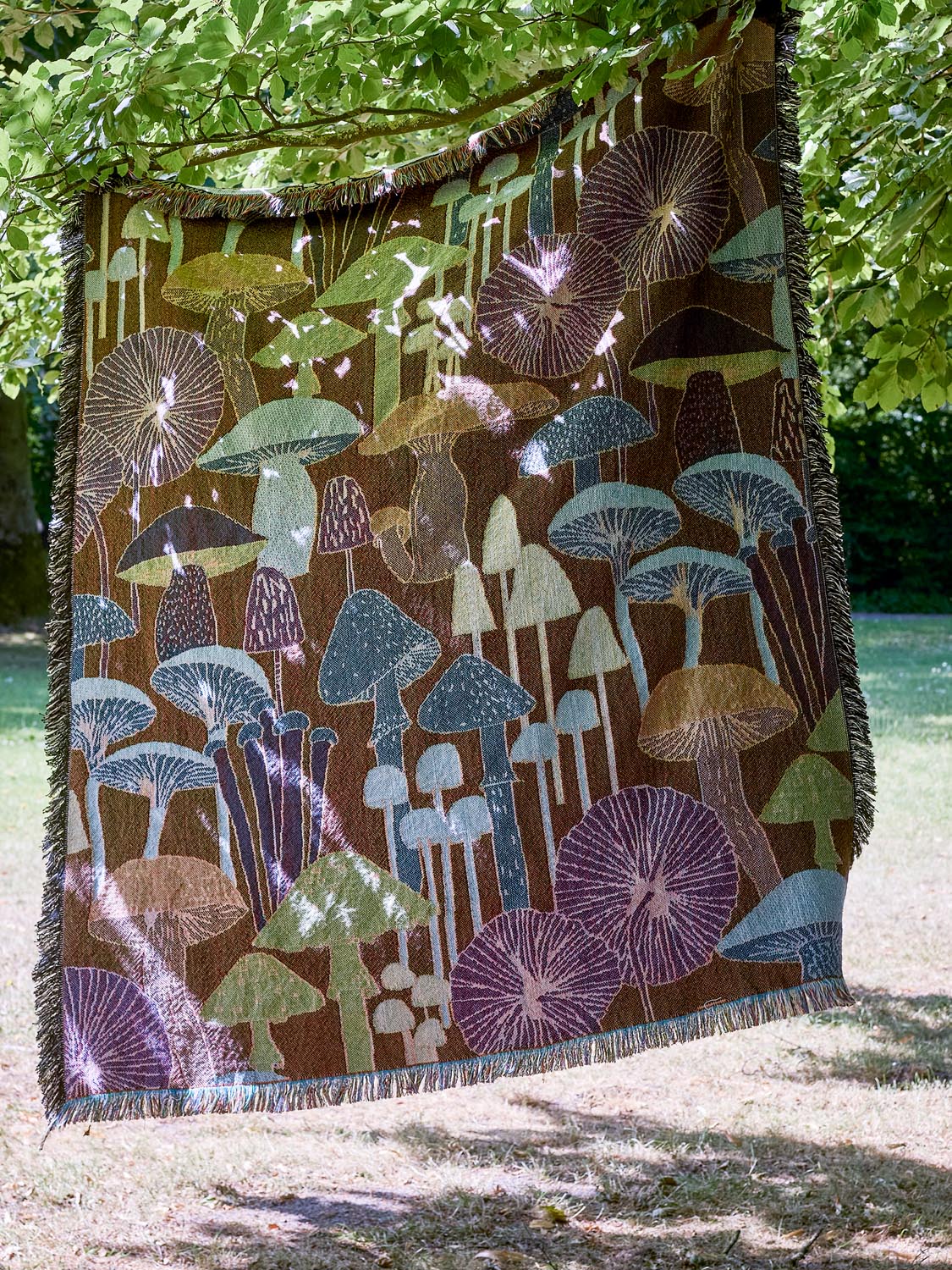 Sonam Decke, Bunt, Recycelte Baumwolle in Multi präsentiert im Onlineshop von KAQTU Design AG. Bettüberwurf ist von Bloomingville Mini