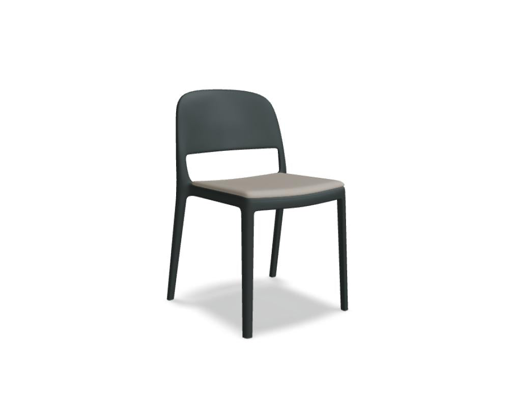 Blendy BNDTS01 - Stuhl niedrig gepolstert in Anthrazit präsentiert im Onlineshop von KAQTU Design AG. Gartenstuhl ist von Mdd